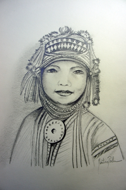 portrait d'un enfant des tribus montagnardes