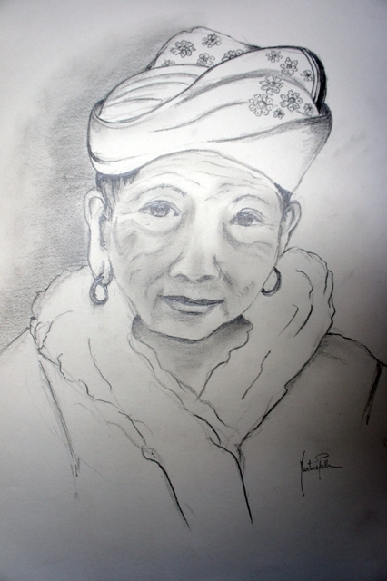 portrait d'une femme thaïlandaise des tribus montagnardes