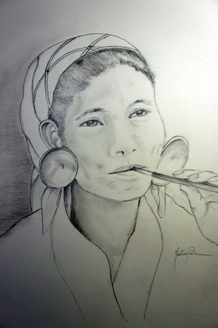 portrait d'une femme thaîlandaise des tribus montagnardes