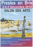 affiche exposition de peintures et sculptures à Presles en Brie