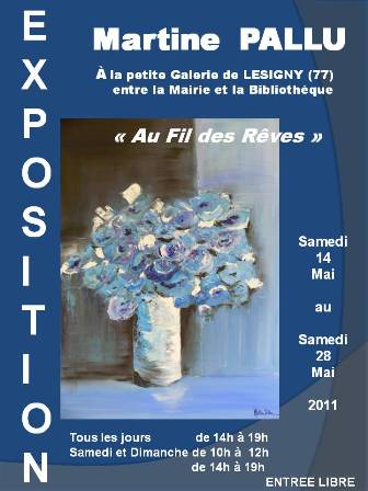 affiche exposition personnelle à Lésigny