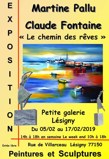 affiche de l'expo peinture et sculpture à Lésigny (77).