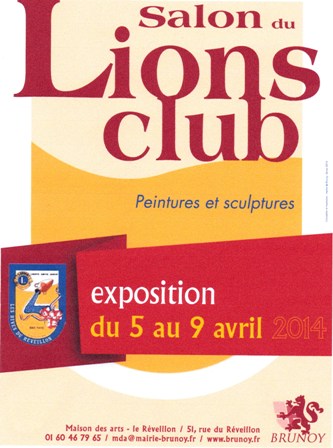 affiche de l'exposition Peintures et Sculptures du Lions Club à Brunoy