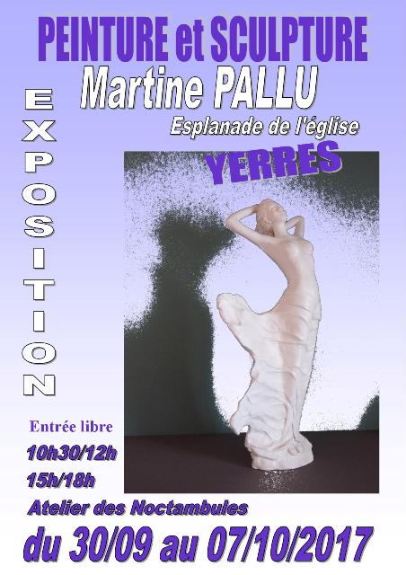 affiche de l'expo peinture et sculpture à Yerres (91).