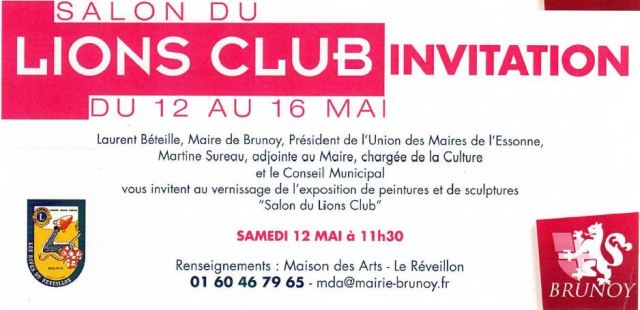 invitation salon lions club à Brunoy (91)